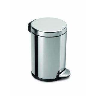  Round Step Trash Can, Fingerprint Proof Polished Stainless Steel 
