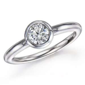 com 1/4 ct. Round Diamond Solitaire Engagement Ring in 14k White Gold 