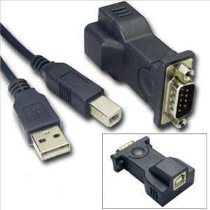  Black USB to RS232 Serial 9 Pin DB9 high speed Cable Adapter 