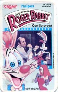 ROGER RABBIT Playing Cards + Box Argentina 1989  