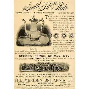  1893 Ad Meriden Britannia Co. 1847 Rogers Bros Coffee Set 