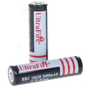   UltraFire 18650 3.7V 3600mAh Protected Lithium Batteries Electronics