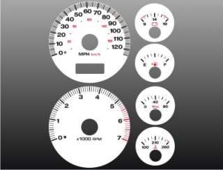 1999 2001 Jeep Grand Cherokee white face gauges 99 04  