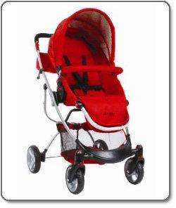 NEW THE FIRST YEARS INDIGO STROLLER, RETRO RED  