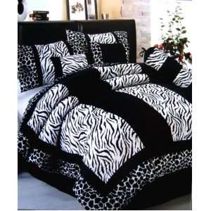   Bag 7 pc. Comforter Bedding Set   White Tiger Style
