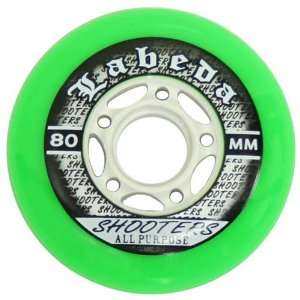Labeda Shooter Inline Skate Wheels 8 Pack Color Green Choice of Sizes 