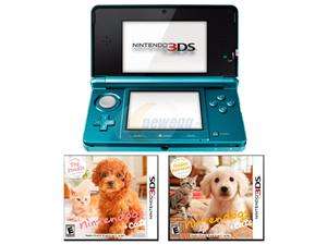 Nintendo 3DS Console Aqua Blue Nintendogs Bundle