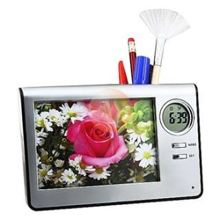 Multi Function 4 in 1 Pen Holder With Digital Clock Photo Frame  