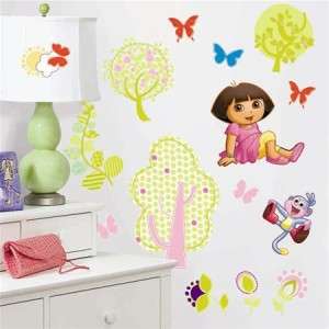 28 New DORA THE EXPLORER WALL STICKERS Girls Room Decals Pink 