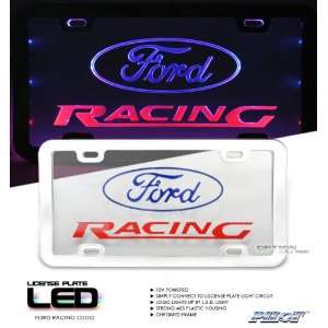  Ford Racing 3d Chrome License Plate Frame W/led Light 