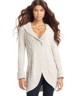 Its Our Time Sweater, V Neck Long Sleeve Cable Knit Long Cardigan