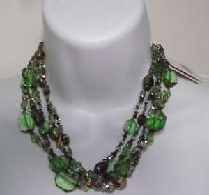 Ladybeads 5 Strand Venetian Foil Crystal Necklace $560  