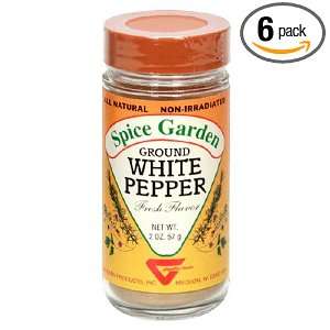 Spice Garden White Pepper, Ground, 2 Ounce Jar (Pack of 6)  