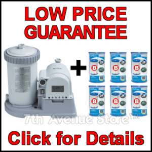 2500 g Intex Easy Set Above Ground Pool Pump +6 Filters 078257566334 