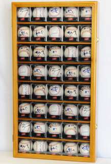 40 Baseball Arcylic Cubes Display Case Cabinet Holder  