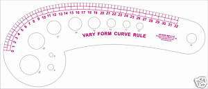 Vary Form Curve Plastic Ruler 32cm (1 Piece)  