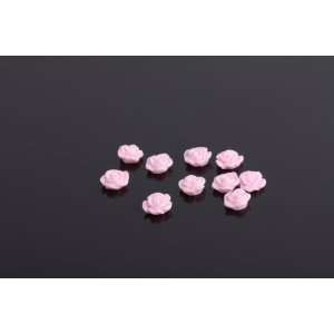 Charming Pink Rose Resin Nail Art Design Decoration Sticker DIY 10pcs 