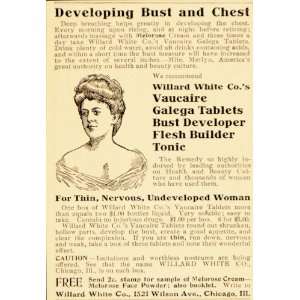   Ad Willard White Bust Developer Tablets   Original Print Ad Home
