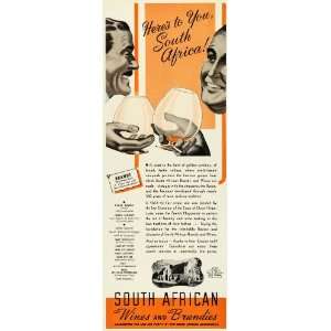  1942 Ad South African Wines Brandies Toast Honor Groot 