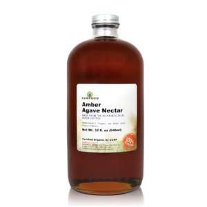 Sunfood Amber Agave Nectar, Raw, Organic   32 Ounces  