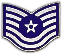 AIR FORCE USAF E 6 TECH SERGEANT RANK LAPEL HAT PIN  