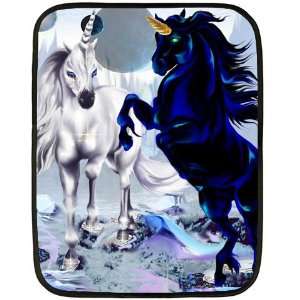 New Custom Mini Fleece Bed Blanket (Two Sides) Unicorn Horse 3D Animal