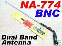   NA 774 BNC Dual band VHF UHF TELESCOPIC Antenna for Icom radio  