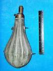 Antique Powder Flask, Brass, Shell Pattern, 7 1 2 items in aunt bettys 