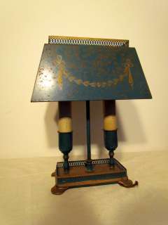 Antique 1940s Tole Desk Lamp  