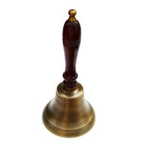   Wood Handle Antique Desk Bell Vintage Reproduction