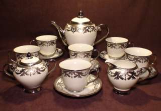   Trimed Antique Design Fine Porcelain China Coffee/Tea Set  