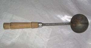 Antique Ice Cream Scoop/Disher Wood Handle w/ Turn Key  