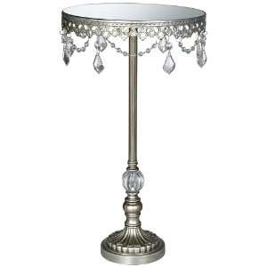  Antique Silver Beaded Large Cake Stand