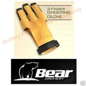 BEAR Archery Leather LOGO EMBOSSED Shooting Glove X L  