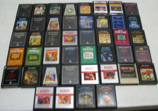 Atari 2600 44 Game Lot Ms Pac Man Asteroids Space Invaders Frogger 