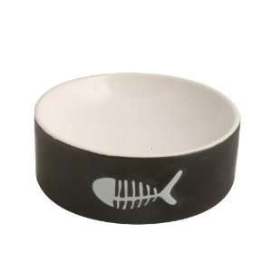  Mason Cash Black Cat Bowl with Fish Design, 5 by 1 1/2 