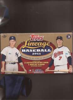 2011 TOPPS LINEAGE BASEBALL FACTORY SEALED BOX W/AUTOS  