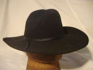 Vintage Resistol Western Hat 4X Beaver Long Oval, Black  
