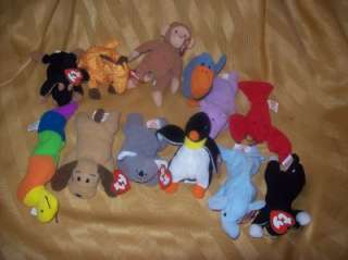   Meal 1998 Ty Teenie Beanie Babies Plush Toy Complete Set 8 Tags  