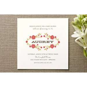    Floral Wreath Baby Shower Invitations