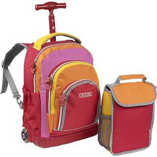 World Lollipop Kids Rolling Backpack with Lunch Bag  