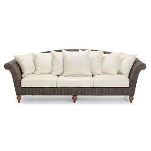  Vintage Outdoor Sofa with Back Pillows and Seat Cushions 