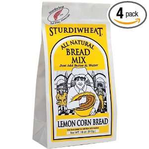 Sturdiwheat All Natural Bread Mix, Lemon Cornbread, 18 Ounce Package 