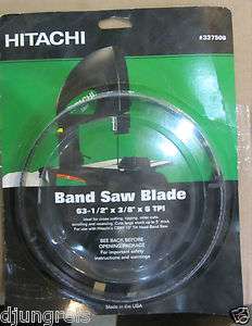 NIP Hitachi Band Saw Blade 63 1/2 x 3/8 x 6 TPI 719592678190  