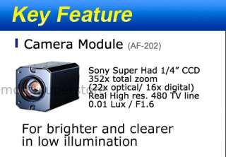 CCTV 352x Sony CCD 1/4 480TVL PTZ Dome Outdoor Camera  
