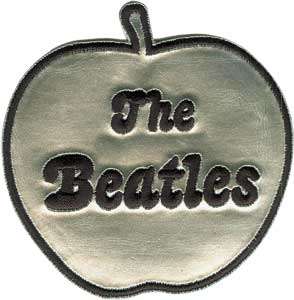 The Beatles Apple Records Chrome Apple Logo Patch, NEW  