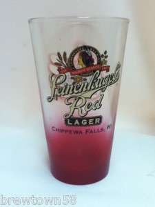 LEINEKUGELS BEER GLASS RED LAGER MICRO BREW PINT BAR TAVERN PUB LOGO 