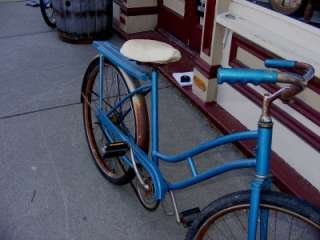 Vintage Women Ladies WESTERN FLYER Blue Bike Bicycle w Mesinger Gel 