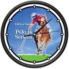 POLO Wall Clock helmet mallet boots chaps gloves gift