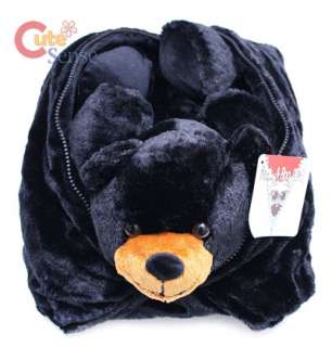 Black Bear Peek A Boo Transforming Pillow Cushion  